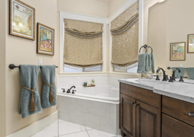 elegant bathroom suite for guests in vacation rental home